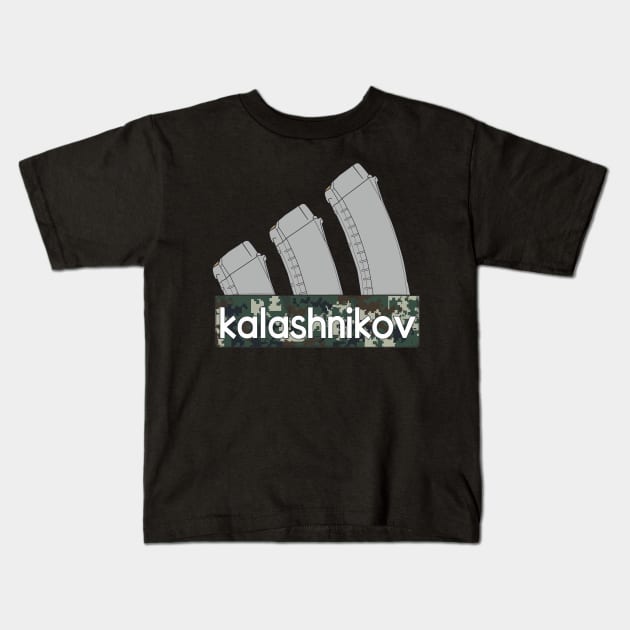 Three Kalashnikov assault rifle magazines Kids T-Shirt by FAawRay